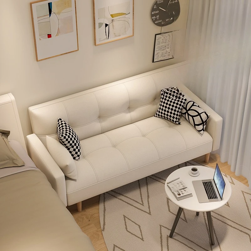 

Apartment, sofa bed, small apartment, cream wind, sofa, bedroom, foldable, rental room, living room
