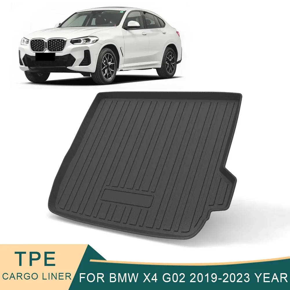 

For BMW X4 G02 2019-2023 Car Cargo Liner All-Weather TPE Trunk Mats Waterproof Boot Tray Carpet Accessories