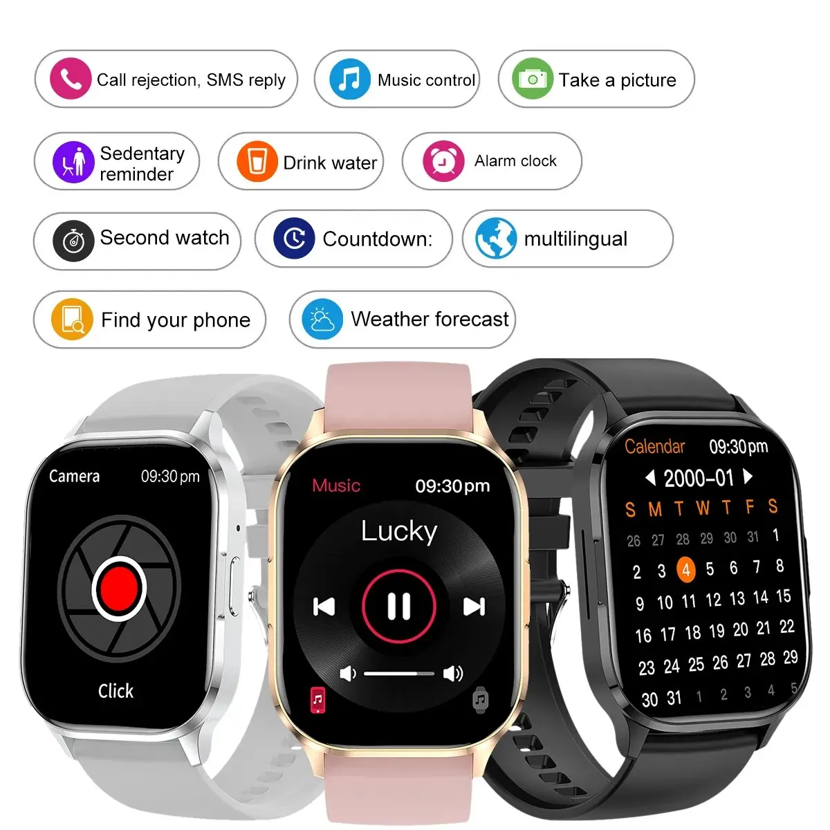 SENBONO 2023 AMOLED Smart Watch with Bluetooth Call