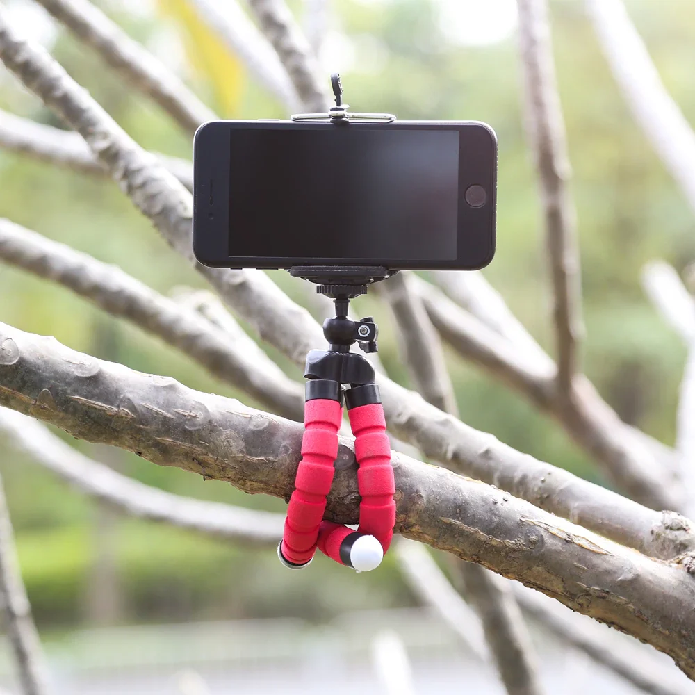 Selens Tripé Esponja Flexível Octopus Ajustável Mini Tripé De Câmera Para Suporte Do Telefone Clip Stand Para Iphone Xiaomi Huawei Ipad