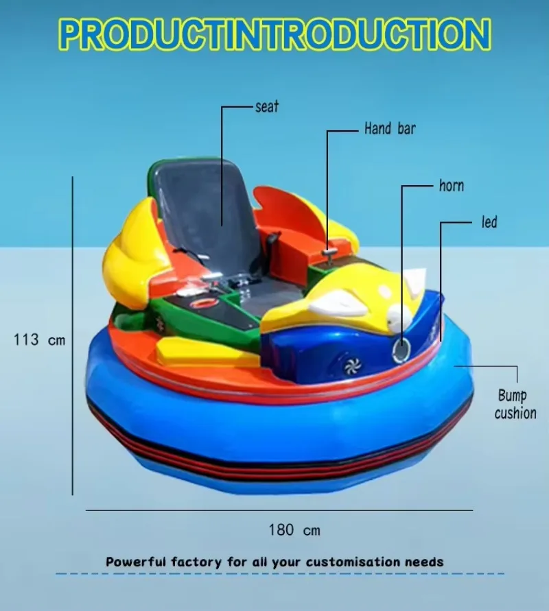 Funpark Hot Sale Children's   Inflatable Bumper Car Wholesale Children's Coin Games Made of Metal and Wood