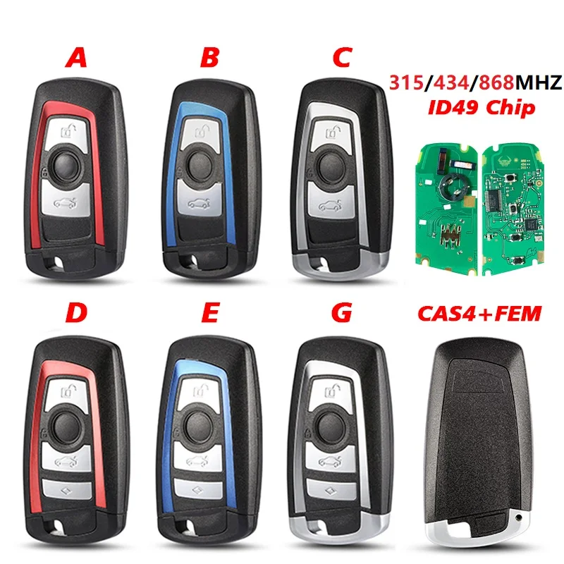 

CN006111 Car Remote Key For BMW F 3 5 7 Series X5 X6 F20 F22 F30 CAS4 CAS4+ FEM BDC 315/434/86Mhz ID49 PCF7945Chip Promixity Key