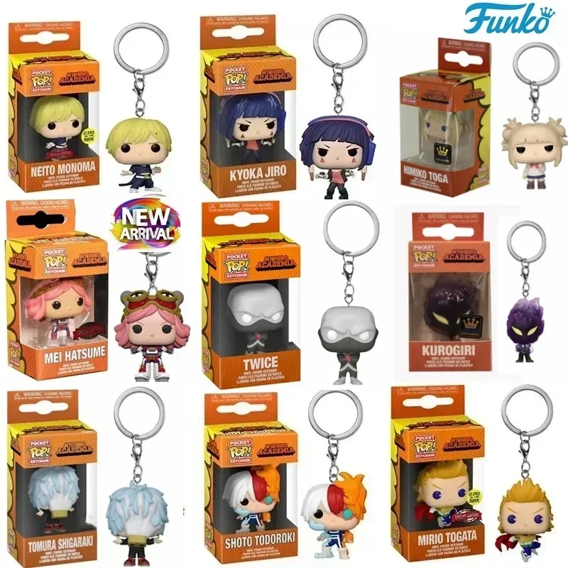 NEW Funko POP Keychain My Hero Academia Himiko Toga Kurogiri Twice Hatsume Shigaraki Deku Bakugo Togata Dabi Midoriya Jiro Toys