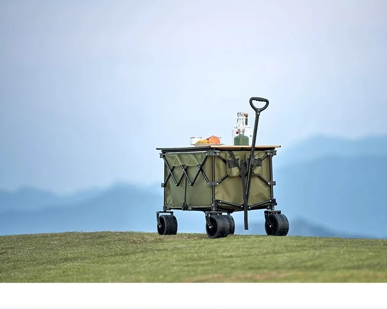 Camp cart folding cart camping outdoor gathering folding large capacity