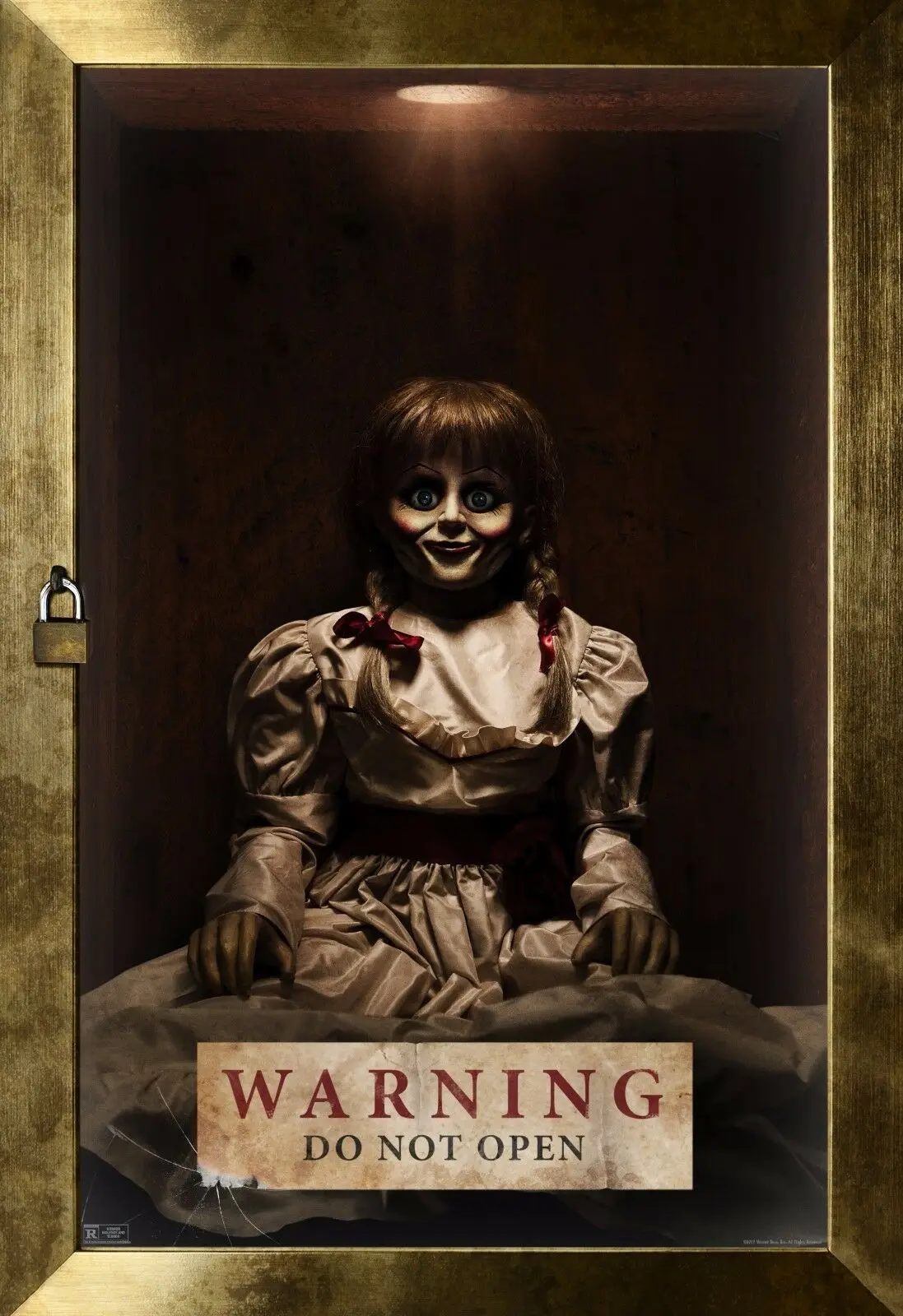 

ANNABELLE, 2 дюйма, предупреждение о том, что не открывается, картина из фильма, Шелковый плакат, домашний Настенный декор