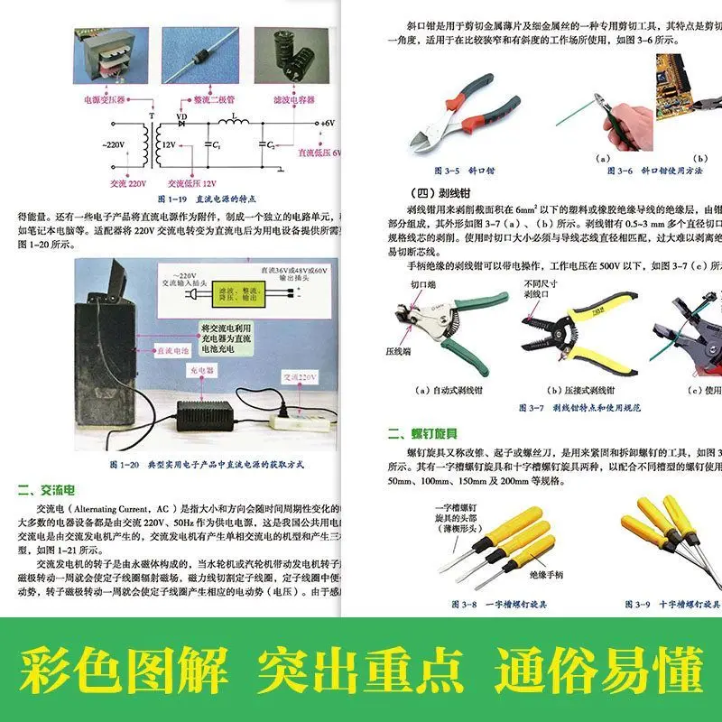 Electrician Beginner to Mastery Full Color Illustrated Wiring Guide Zero Basic Self Study Electrical Fundamentals Handbook Book