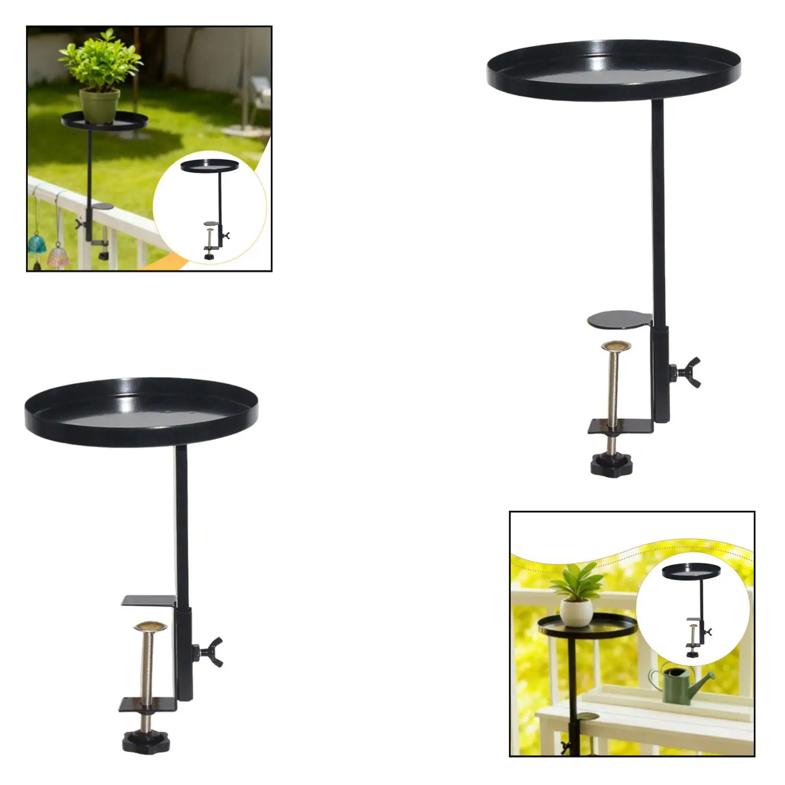 Multifunctional And Space-saving Black Windowsill Plant Shelf with Tray