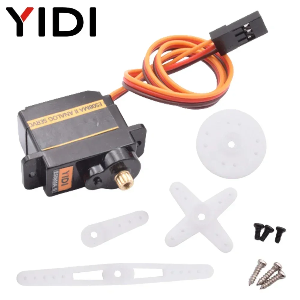 YIDI ES08MA II Micro Metal Gear RC Servo Motor Analog Arduino Servo Microservo for Toy Car Boat Helicopter Airplane Robot