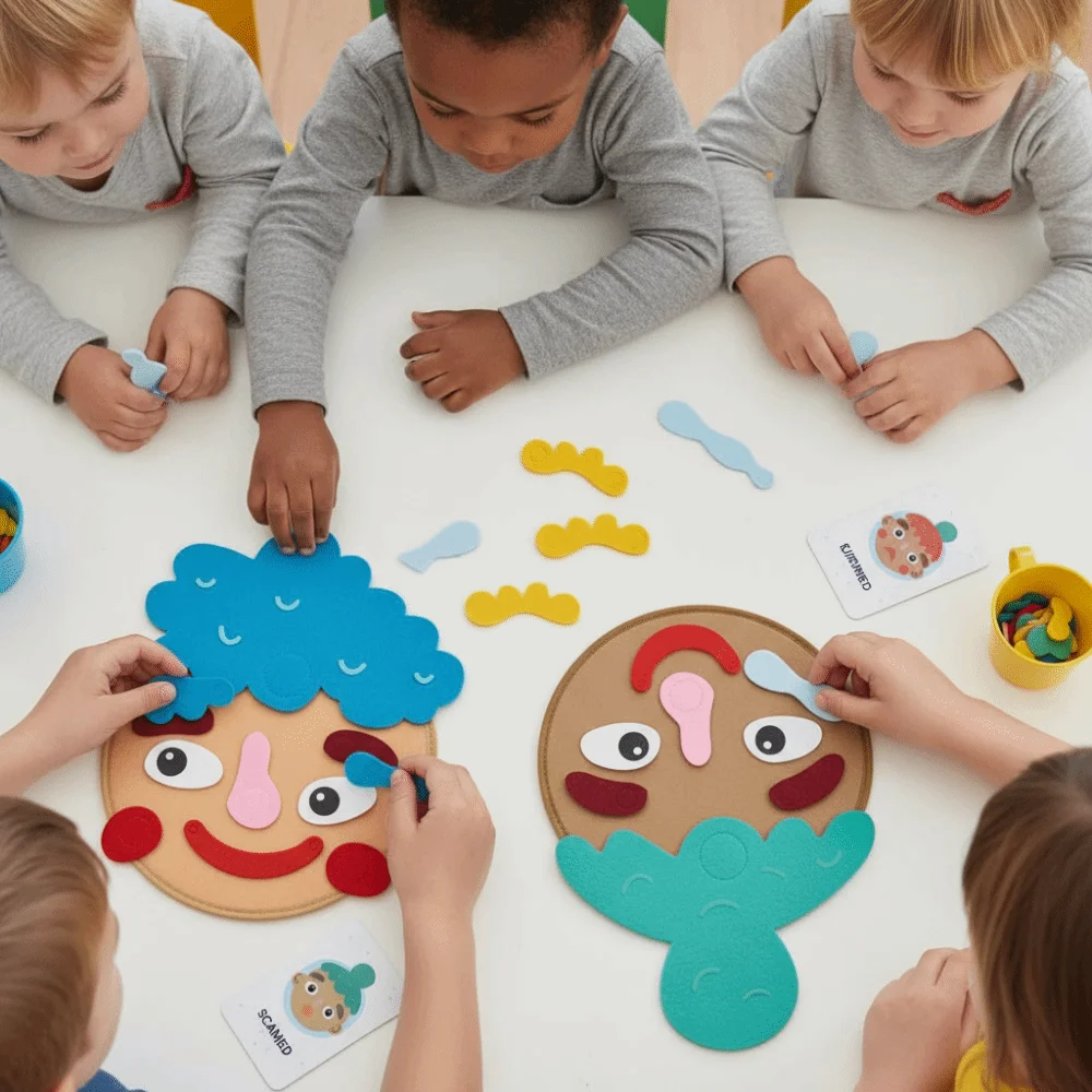 

Handcrafted Emotional Learning Toy Montessori Making Faces Social Emotional Learning Describe Feelings Sensory