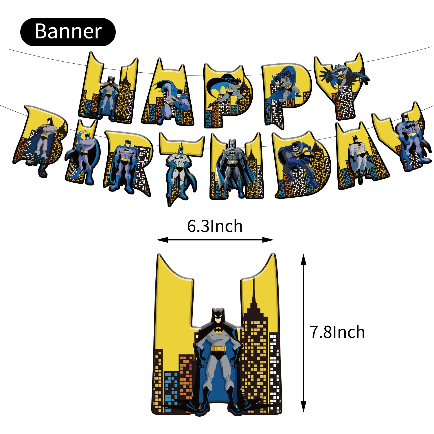 Batmaned Foil Balloons Superhero Latex Ballons Happy Birthday Banner Hero Party Decoration Boy Cake Topper Disposable Tableware