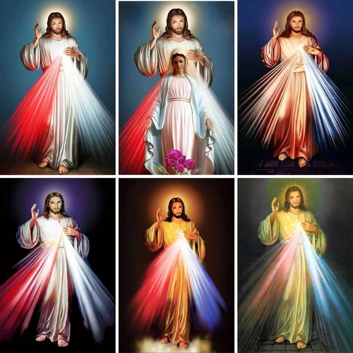 Diamant-Mosaik-Gemälde, religiöse Ikone, Jesus, Herr, Bild aus Strass, Porträt, Kreuzstich, Diamant-Stickerei, 5D, DIY, handgefertigt