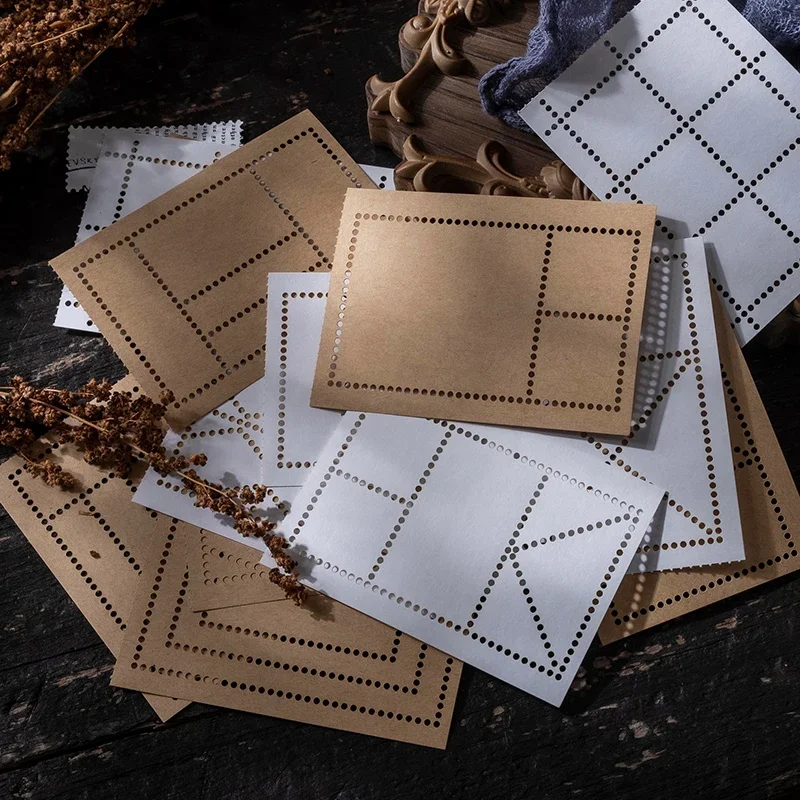 30 גליונות חומר נייר afterglow רטרו חור ספר דף בית קישוט נייר בסיס חבילת botספר גזור 140*75 מ 