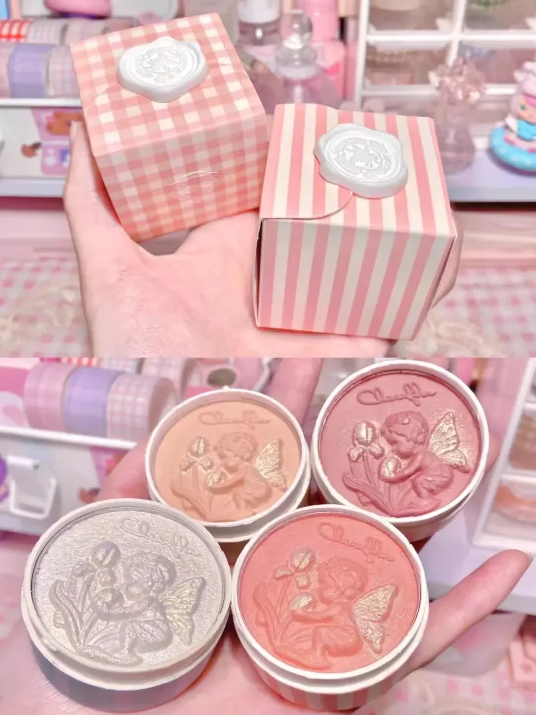 Cheerflor Angel Reliëf Blusher Gezicht Blush Matte Natuurlijke Wang Tint Fleuren Contouren Zachte Vrouwelijke Make-up Zeldzame Schoonheid Cosmetische