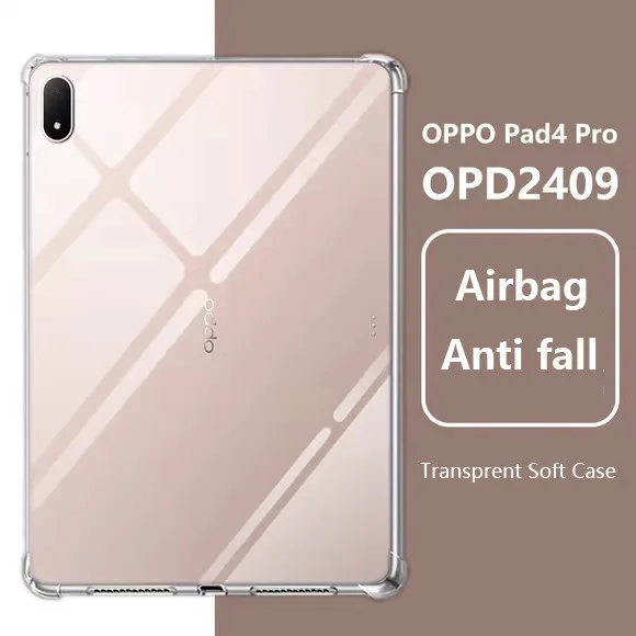 

Прозрачный чехол из ТПУ для OnePlus Pad 2 Pro 13,2 дюйма, 2025 Pro 12,1, Pad2 Pad3 11,61 Go 11,35, силиконовый чехол с четырьмя углами и защитой от падения