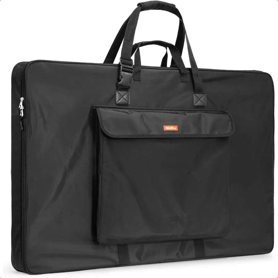 

Nicpro Art Portfolio Bag 24 x 36 Inches Waterproof Nylon Artist Carrying Bag Soft Sided with Shoulder Strap Storage Case for Ar