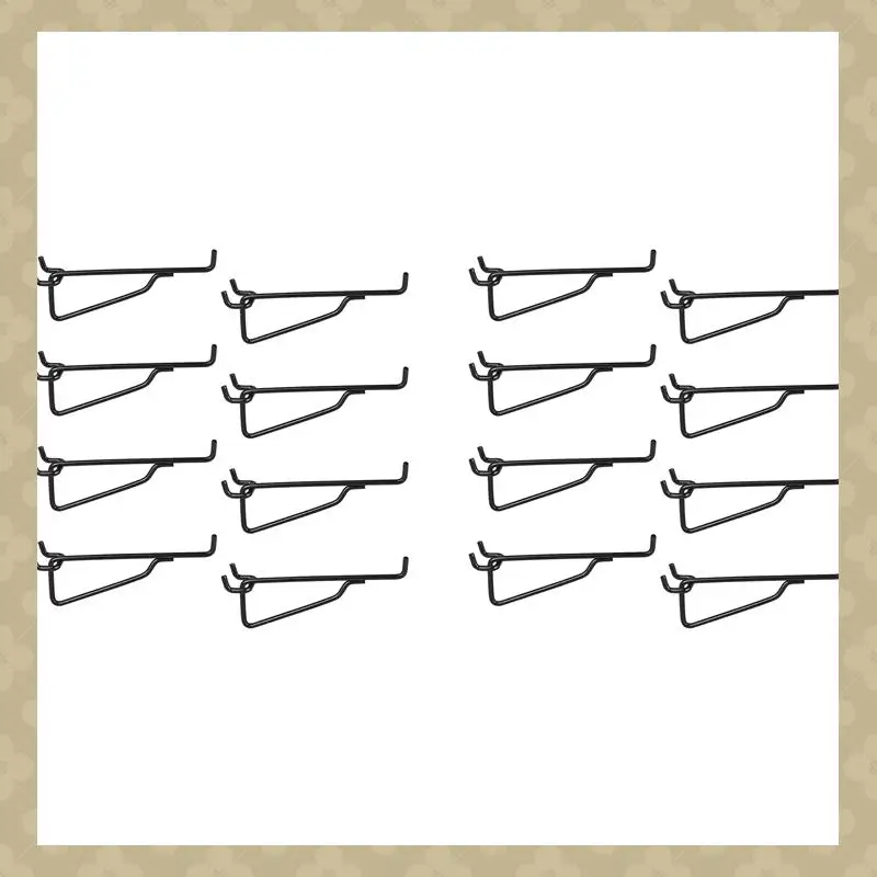 

AB45 Крючки для полки для колышек, набор металлических крючков 16PACK 6 дюймов, органайзер для колышек для гаража, верстака, художественное ремесло, комната, офис