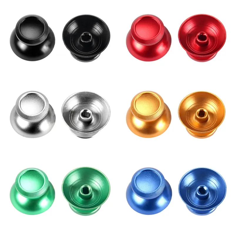2PC Metal Analog Joystick Thumb Stick Grip Cap Gamepad Repair For DualSense 5 PS5 Playstation 4 PS4 Slim Pro XBOX ONE Controller