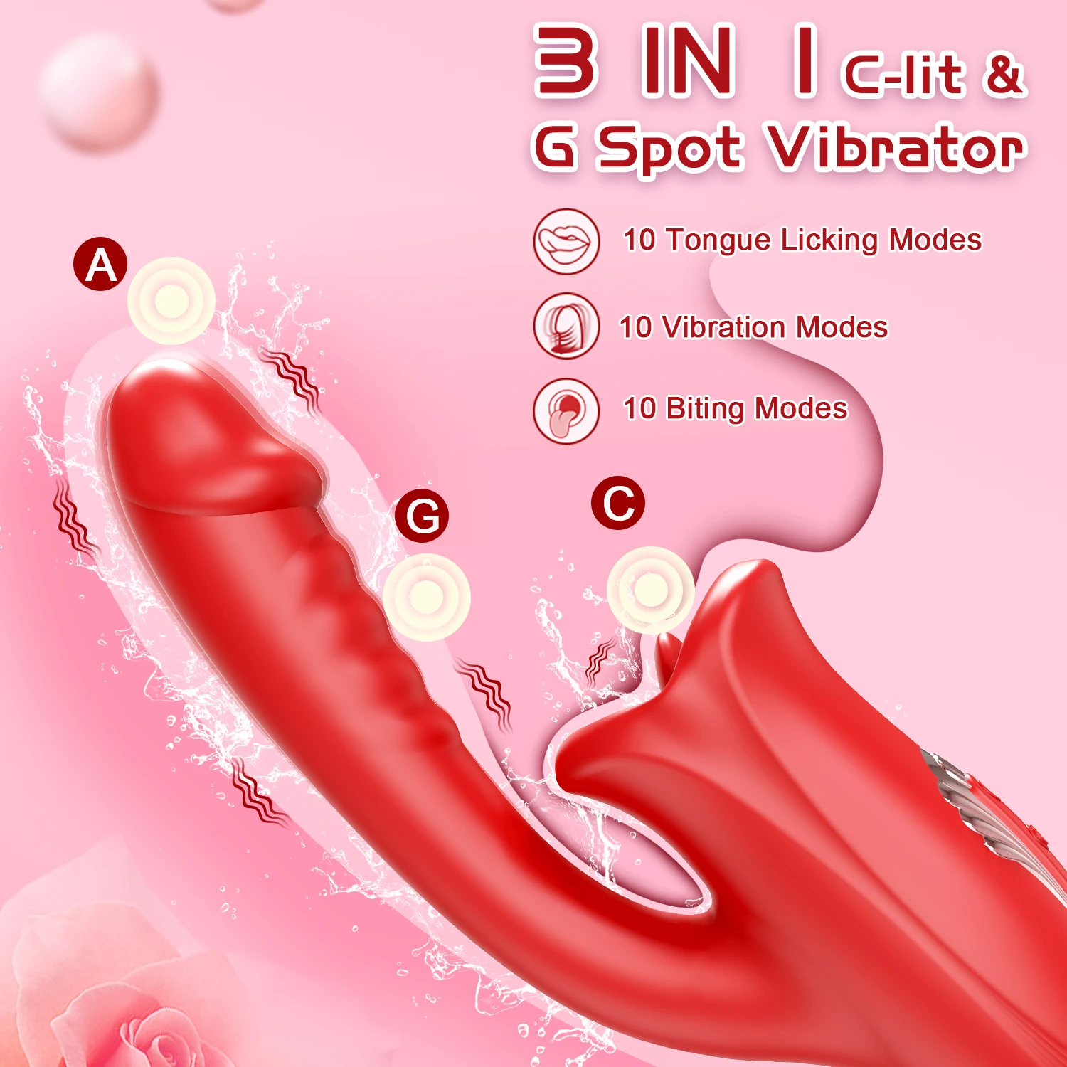 Dildo Vibrator for Women Tongue Licking Oral Nipple Clitoris Stimulator Vagina G-spot Massager Female Masturbator Adult Sex Toys