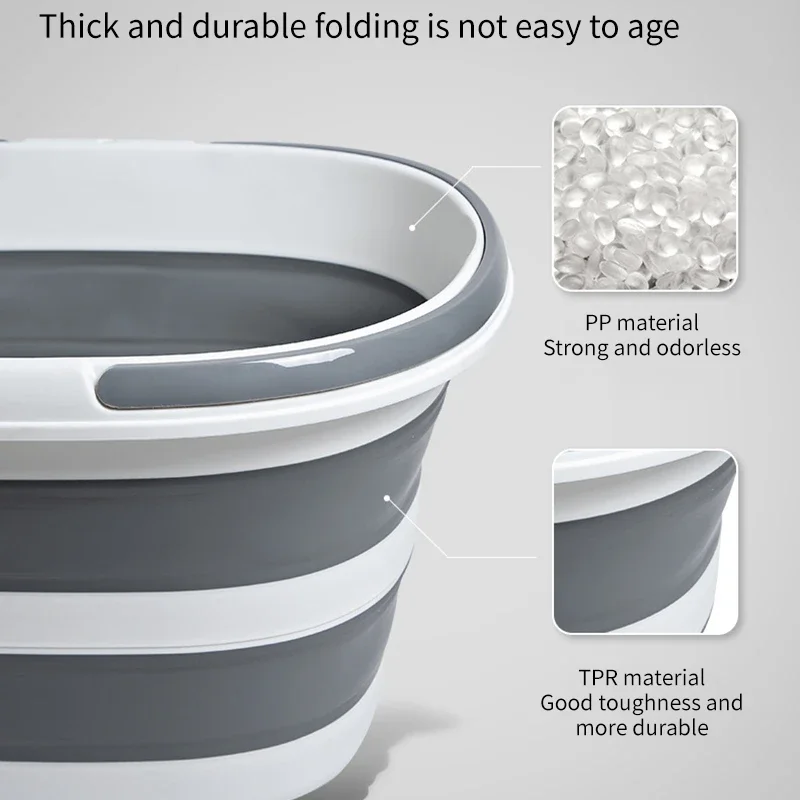 Portable Folding Basin car wash bucket household 16L Clean Bucket Bathroom Storage Basket For Washing Fishing Camping Basin