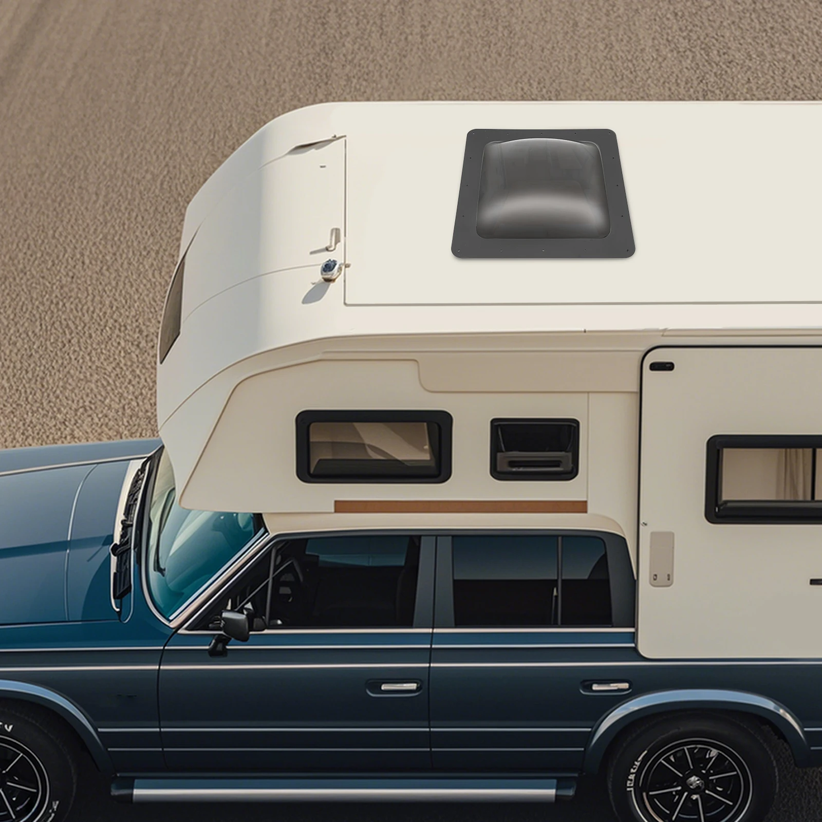 

RV Skylight Replacement Cover 18x18in Roof Camper RV Skylight Outer Cover, RV Skylight Outer Dome, Smoky Color/White