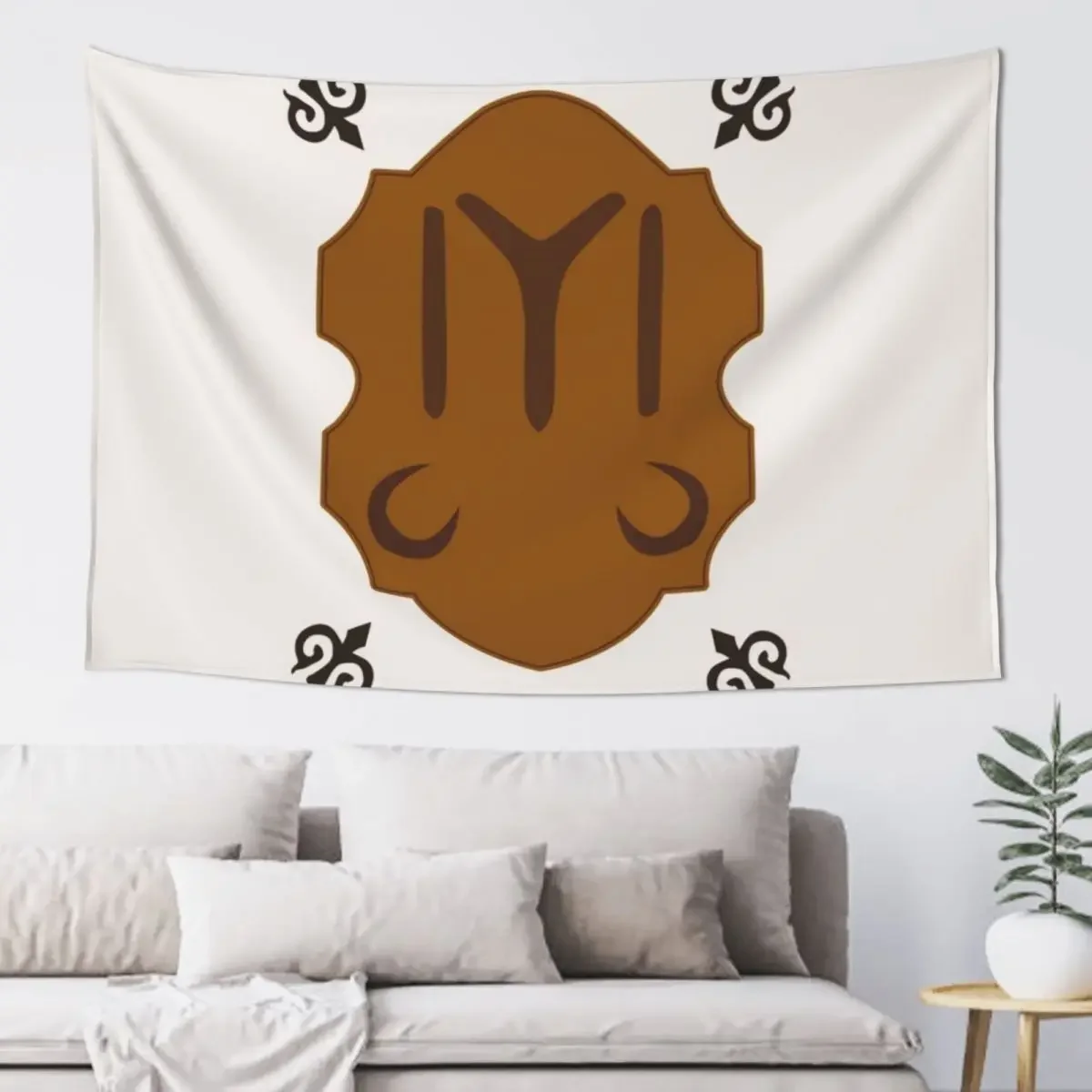 

Kayi Tribe - IYI Symbol Tapestry Kawaii Room Decor Wall Hanging Wall Decor For Room Tapestry