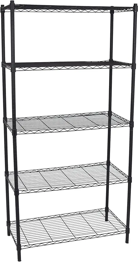 

5-Shelf Adjustable Wire Shelving 200 lbs.per Shelf Heavy Duty Storage Wire Rack Organizer 36" W x 18" D x 72" H