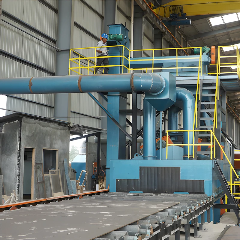 Industry Roller Conveyor Sand Blasting Machine / Shot Blasting Machine