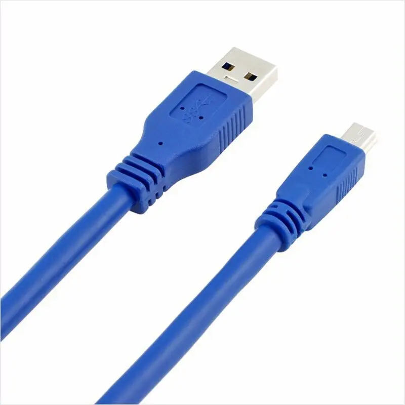 Przedłużacz USB 3.0 typu A do Mini USB 10-pinowy B Kabel do transmisji danych Przewód adaptera Super Speed 5Gbps Przedłużacz kodu Kabel USB 3.0