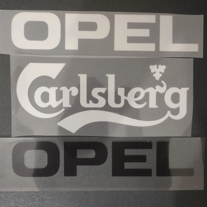 Customize Flocking Material Football Badges Sponsor OPEL Retro Flocking Soccer Sponsor