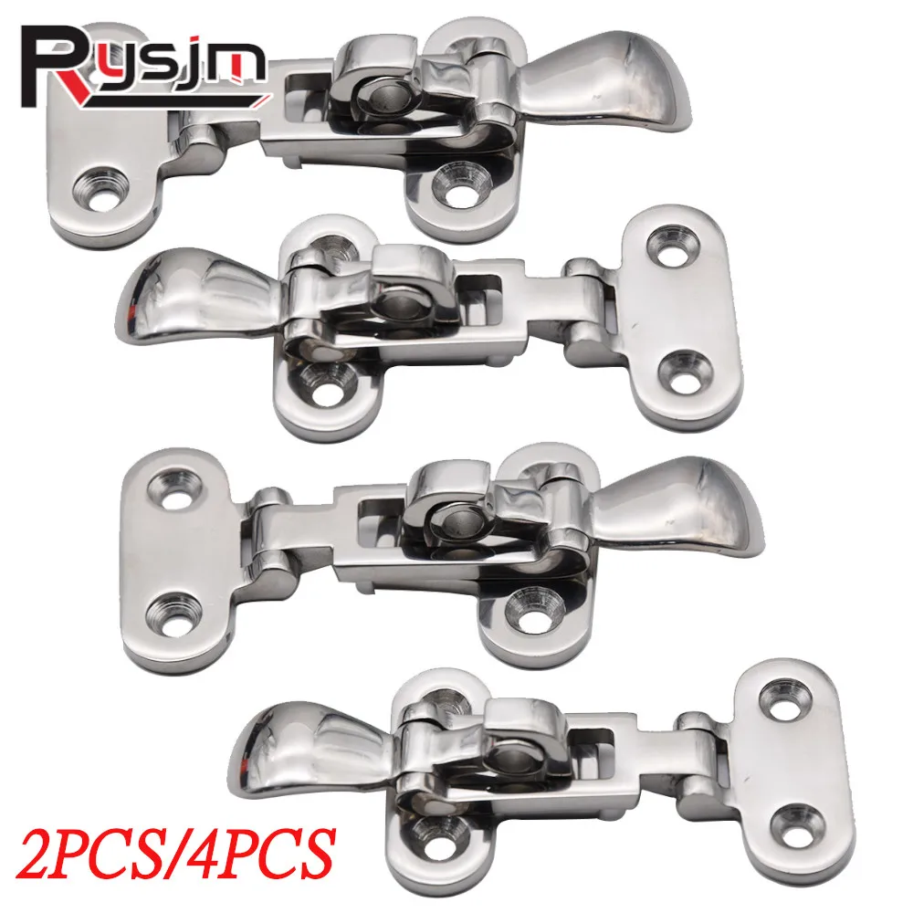 HD 2/4PCS Boat Anti-Rattle Latch 110X50mm 316 Stainless Steel Marine Boat Locker Hatch Anti-Rattle Latches Fastener Accessories