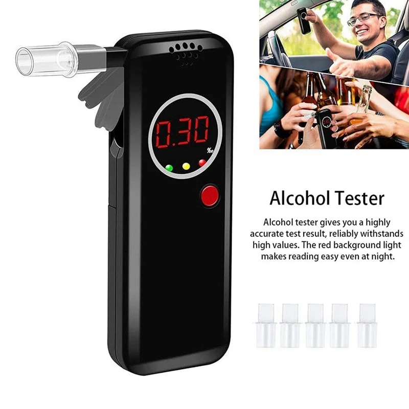 

AD-6000NS Tester Breathalyzer with 6 Mouthpieces High-Accuracy Black HOT SALE