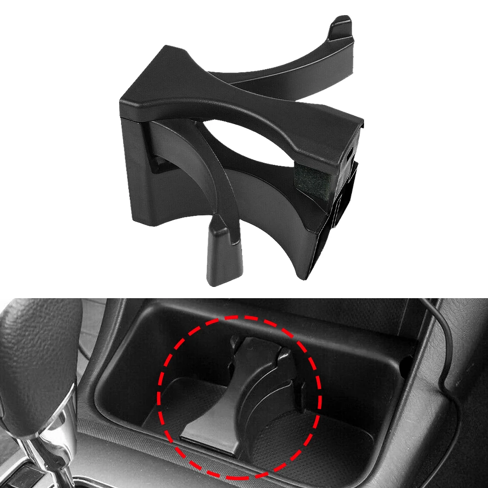 Car Center Console Bottle Drink Divider For Toyota Tacoma 2005-2009 Sequoia 2008-2016 Cup Holders Insert Foldable ABS Black