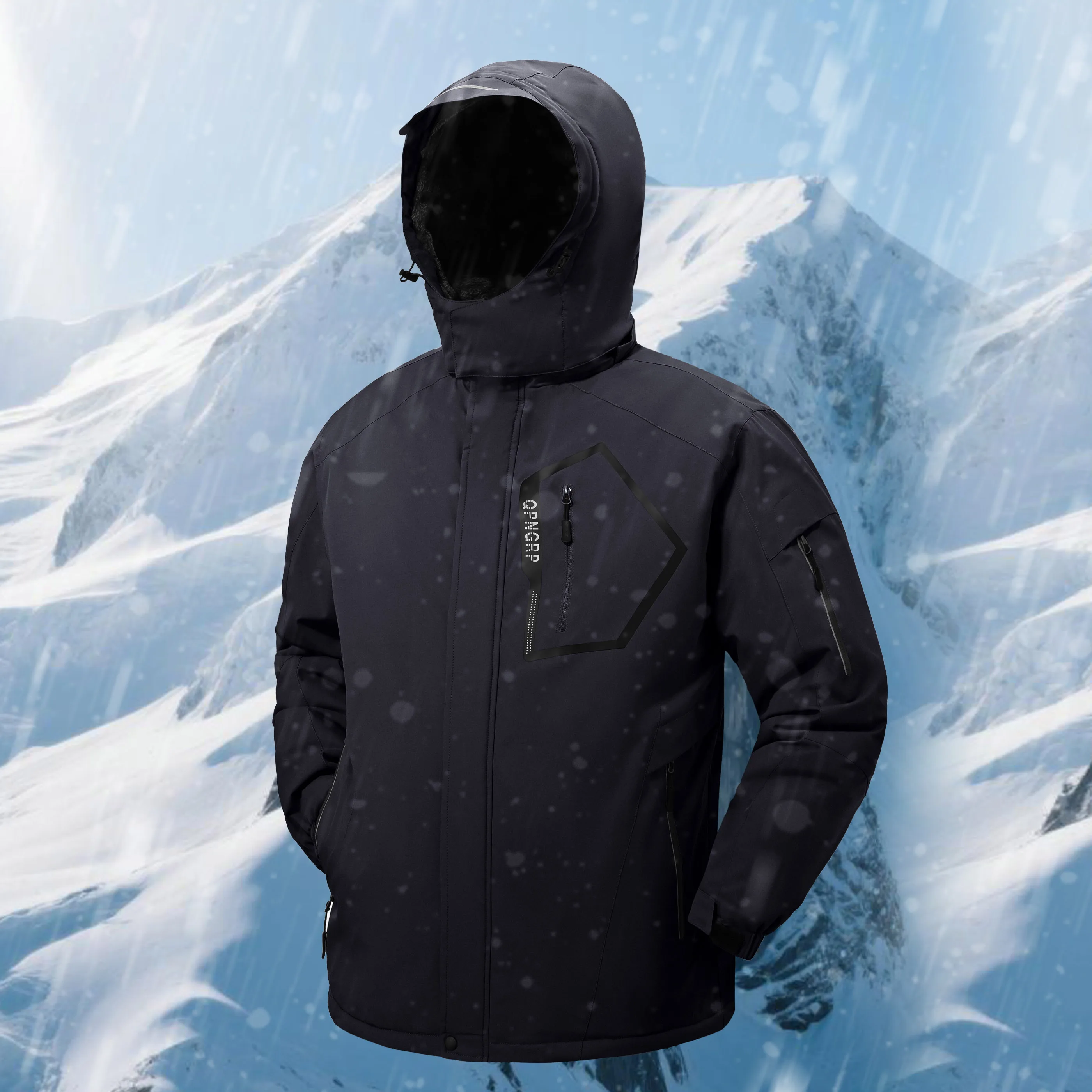 Winter Wasserdichte Winddichte Fleece-Gefütterte Jacken Herren Wanderjacken Outdoor Abnehmbare Kapuzenmäntel Ski Snowboard Oberbekleidung – Detail 12