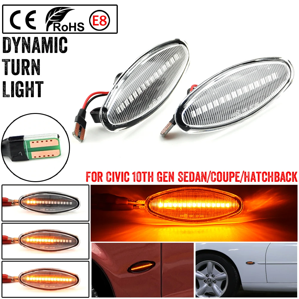 Side Marker Light For JAGUAR XK8 S-Type XK 8/XKR XJ X350 Dynamic LED Turn Signal Flashing Indicator Blinker