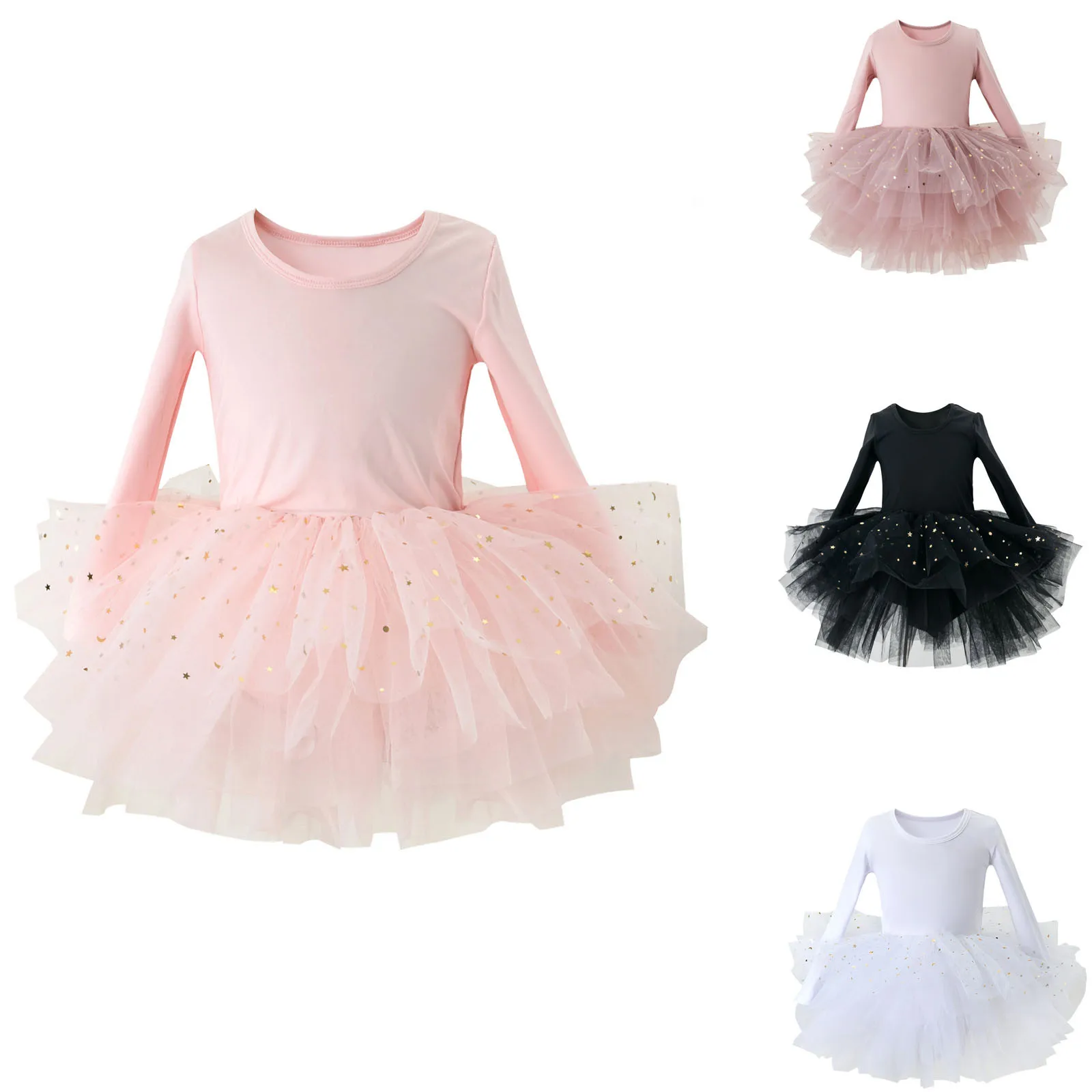 Nova menina ballet tutu vestido 2-8 anos moda profissional crianças dança vestido de festa desempenho traje princesa vestido de casamento