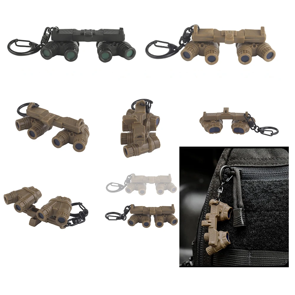 NEWMini GPNVG18 Style Four-eye Night Vision Keychain,Both Sides Slide NVG Model Cool Decoration Gift For Hunting Airsoft Outdoor