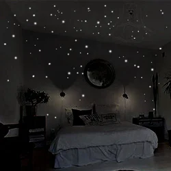Luminous 3D Shining 407 Luminous Star Point Gypsophila Bar Party Fluorescent Wall Stickers Environmental Decoration DIY Stickers