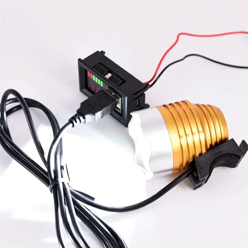 Multifunktionale 12V LED Blei Säure Batterie Kapazität Anzeige Spannung Meter Auto Power Spannung Displayer Dual USB Ladegerät 5V 2A