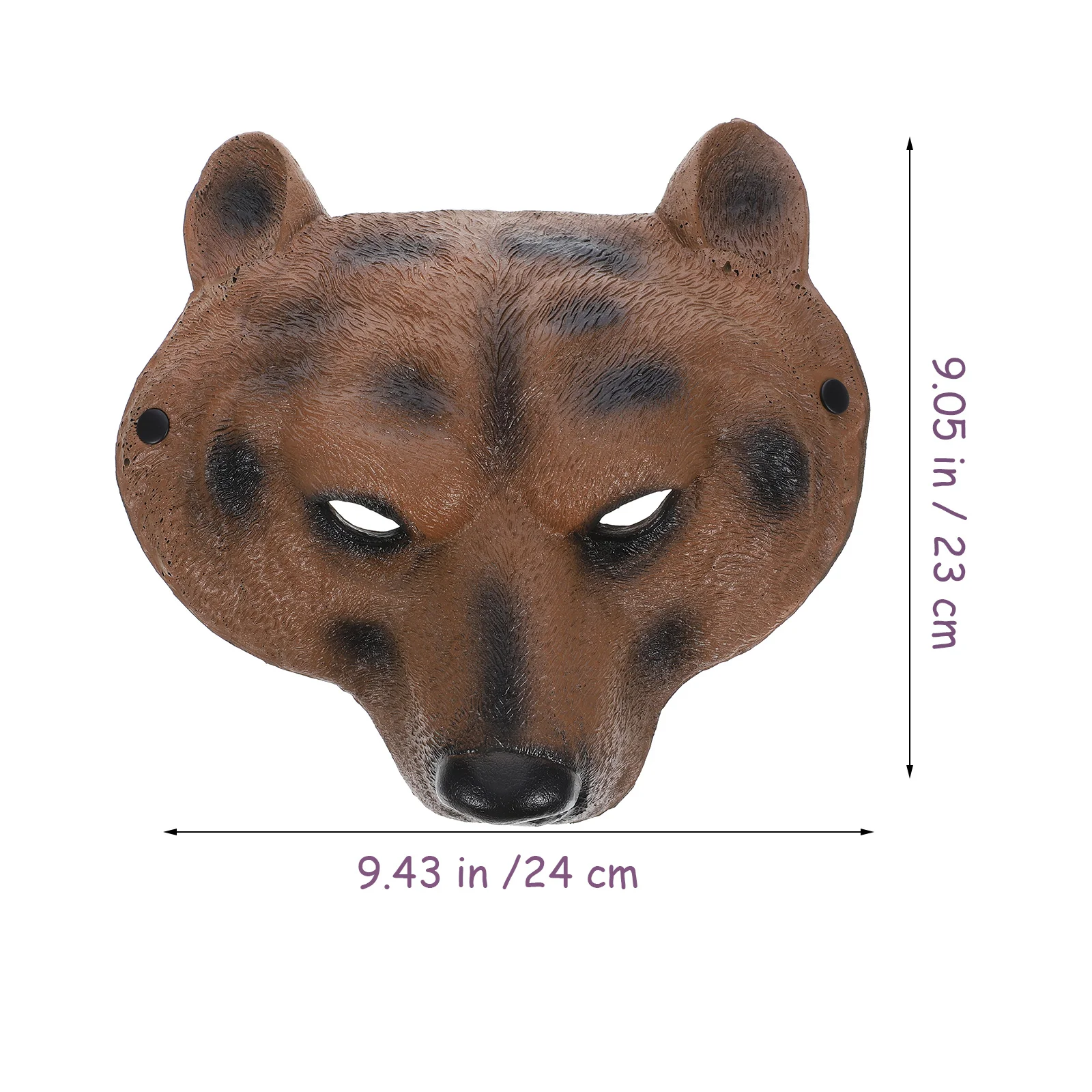 قناع وجه الدب للهالوين على شكل حيوانات كرتونية من البولي يوريثان، أقنعة تنكرية للحيوانات المبتسمة للبالغين