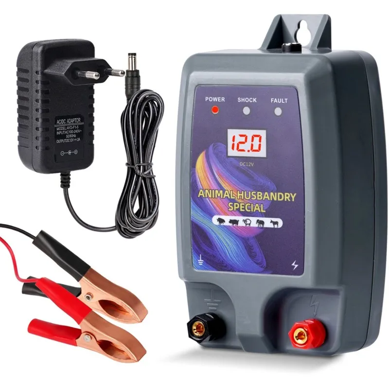 【A08I】EU Plug 12KV Waterproof Electric Fence Kit For Farm Animals, Poultry, Ranches And Gardens