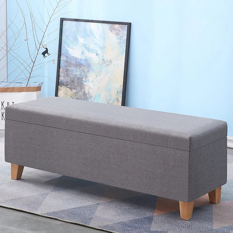 

Nordic Trendy Shoes Bench Simple Living Room Upholstered Ottomans Bench Minimalism Comfort Stołek Taburete Otomano Furniture