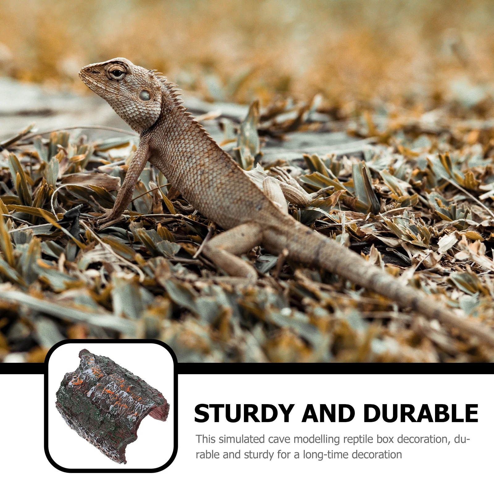 

Reptiles Hidden Premium Resin Hiding Place for Water Turtles Frogs Lizards Rest Stand Lightweight Safe Environmentally