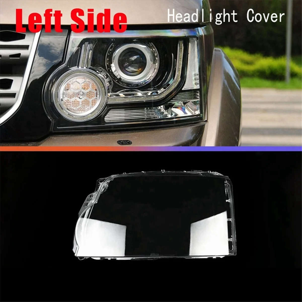 Left Front Headlight Cover for Land Rover Discovery 4 LR4 2014-2016