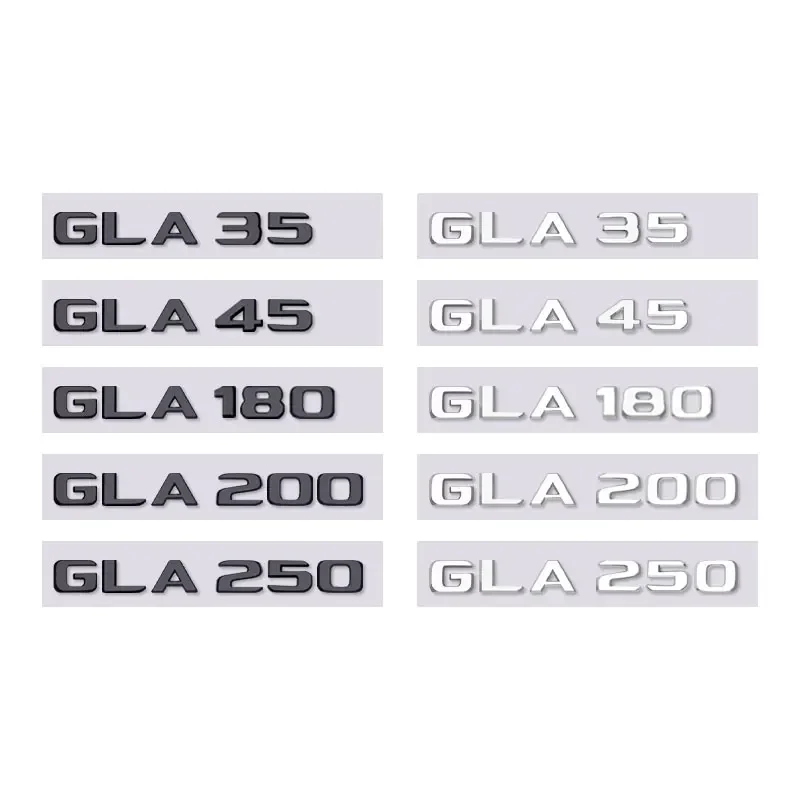 GLA35 GLA45 GLA180 GLA200 GLA250 رسالة سيارة ملصق لمرسيدس بنز GLA فئة تجديد التمهيد الخلفي شعار الجذع الإزاحة التسمية