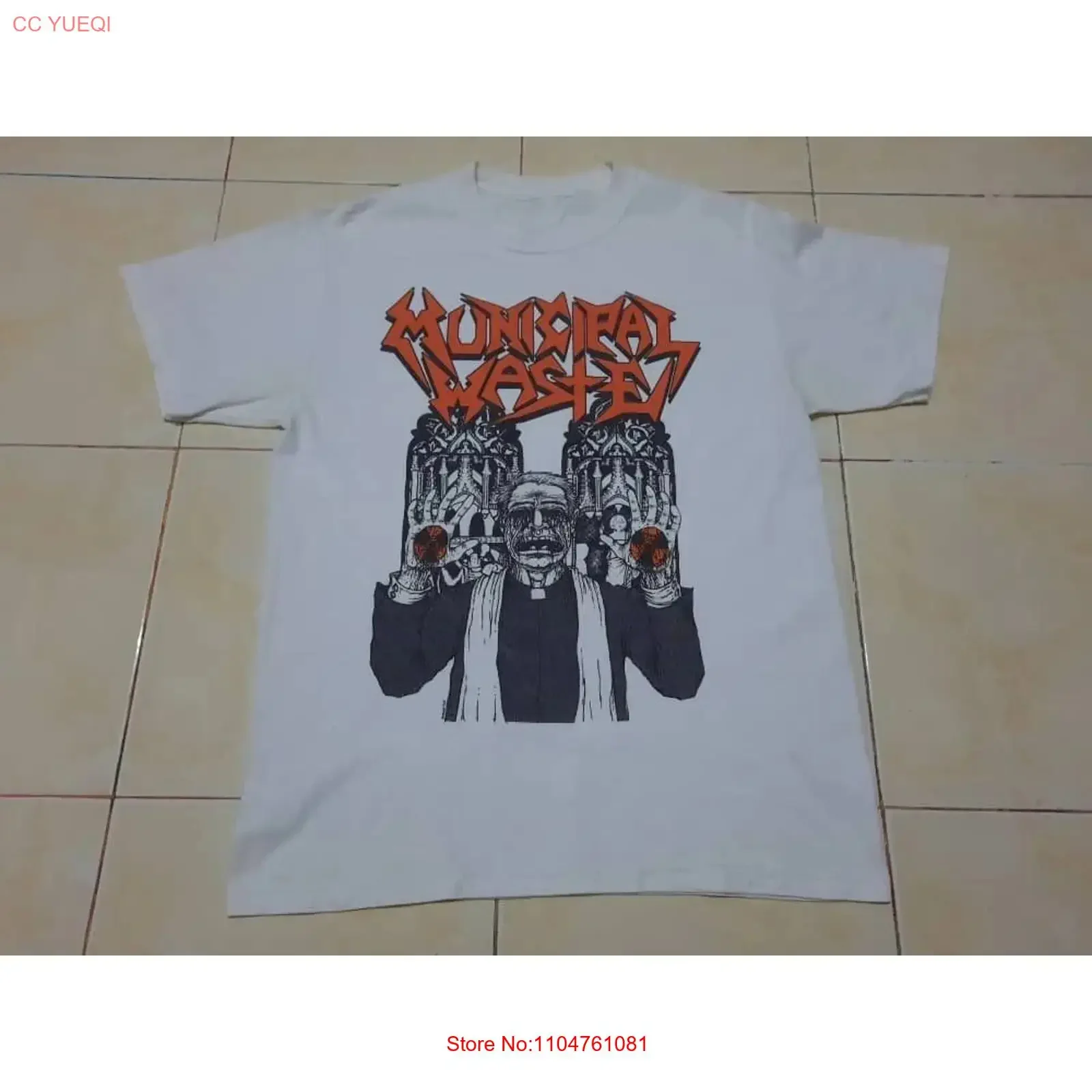 Municipal Waste Music Rock Band T Shirt White Color Cotton  vintage Washed graphic Soft designer clothes Top For Everyday Wear
