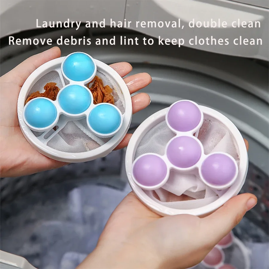 Washing Machine Filter Bag Reusable Mesh Laundry Ball Floating Lint Hair Catcher Pet Hair Remove Dirt Collection Cleaning Tools