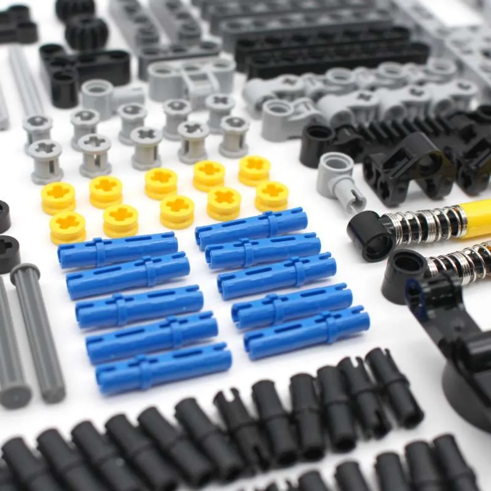 123PCS MOC Bulk Technical Parts Pin Beam Liftarm Axle Connector Panel Gears Building Blocks Bricks Car Set Suspension 3713 41677 view 4