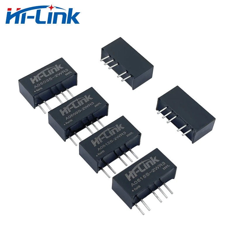 Hi-Link A0503/05/09/12/15/24S-2WR3 Mini 2W 3.3V/5V/9V/12V/15V/24V DC DC Converter Power Supply Intelligent Module Dual Output