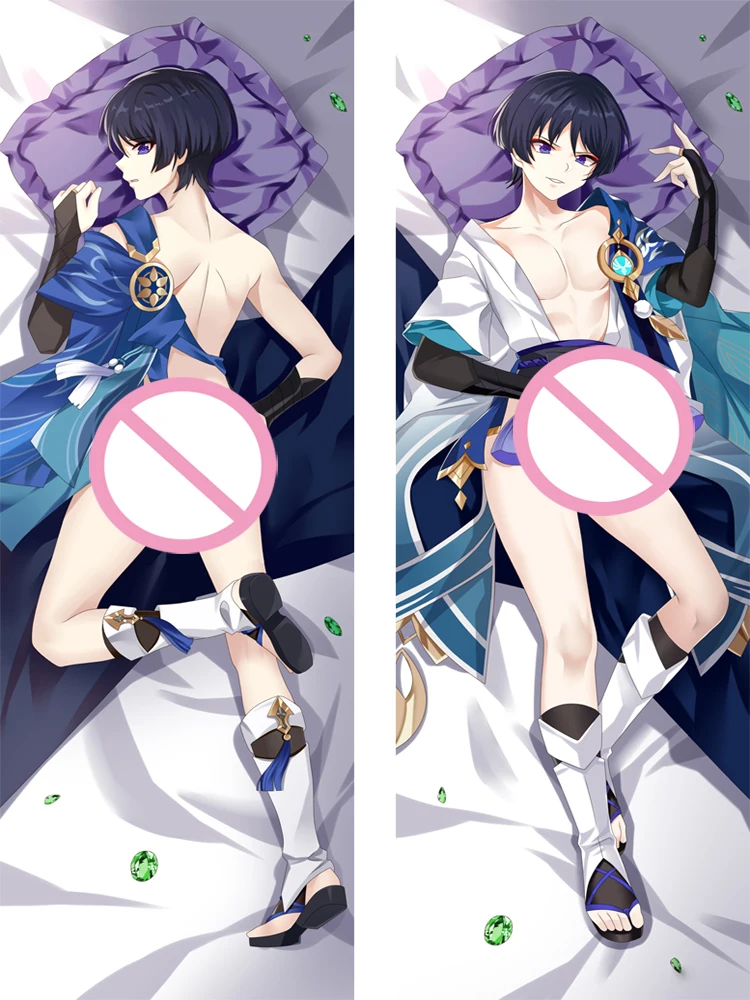 DIY Personalized Anime Scaramouche Wanderer Dakimakura Pillowcase Hugging Body Pillow Cover Case Double-sided Print