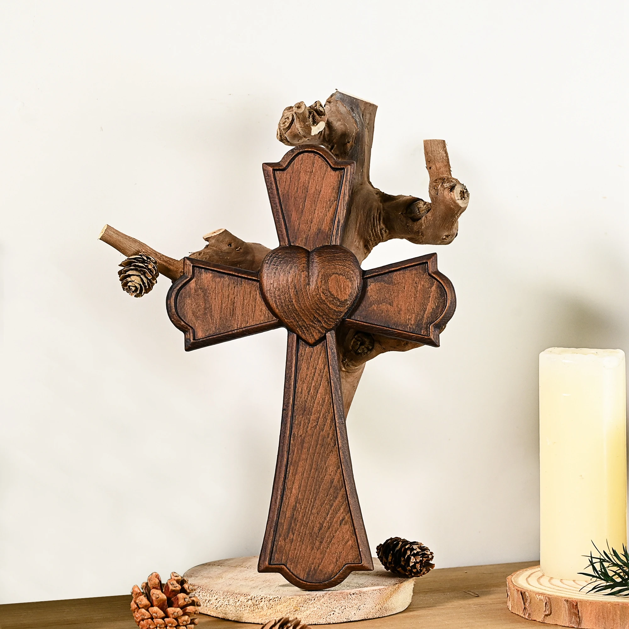 

Hand Carved Wooden Cross, Irish Celtic Cross, Wall Decor, Religious Gift